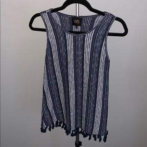 Tank top with tassels at the bottom